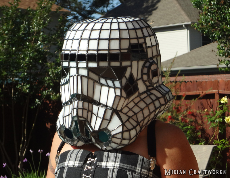 Illustration for article titled This Stained Glass Stormtrooper Helmet is actually a gorgeous Lamp